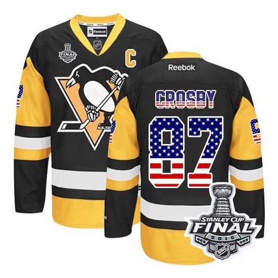 Men's Pittsburgh Penguins Sidney Crosby Reebok Authentic Jersey - Black Ice